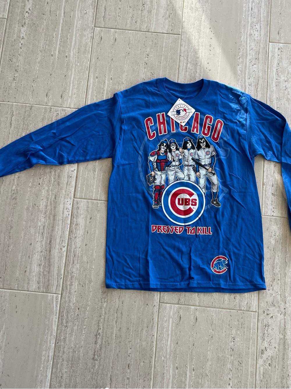 Liquid Blue Royal Blue Chicago Cubs KISS Dressed to Kill Long Sleeve Tee